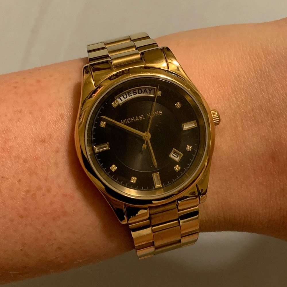 Michael Kors gold and black watch
